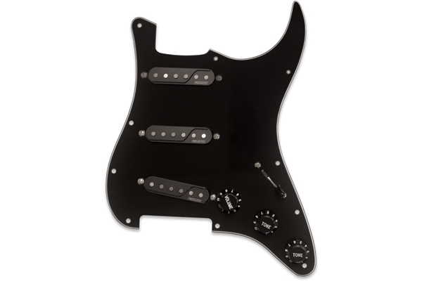 fishman prf-str-bpg fluence loaded pickguard 3 single width for stratÂ®, black