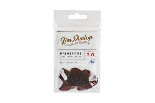 dunlop 510p3.0 primetone sculpted plectra standard 3.0 mm grip pack/3