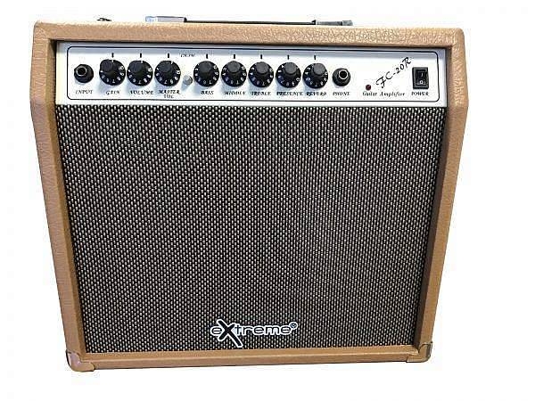 extreme ga-20-r amplificatore per chitarra 20 w + equalizzatore 3 bande + drive