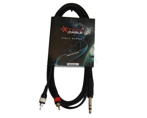 extreme 1js2r3 cavo 1 jack stereo – 2 rca lunghezza 3 metri