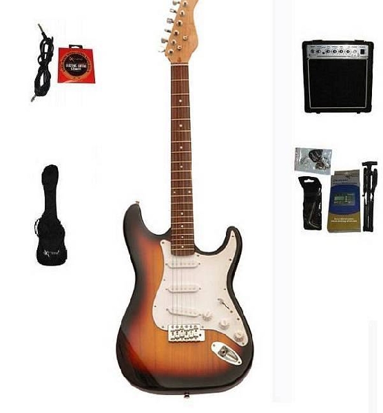 extreme eg110 kit sb guitarpack sunburst chitarra + amplificatore + accessori