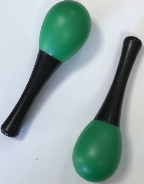 extreme dp14 coppia maracas in plastica colore verde