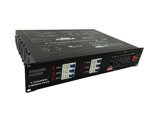 extreme dimmer pack 6 canali dmx 6 prese shuko