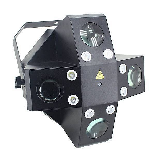 extreme x-trifex spider bundle effetto 3 in 1 con case flower e strobo e laser