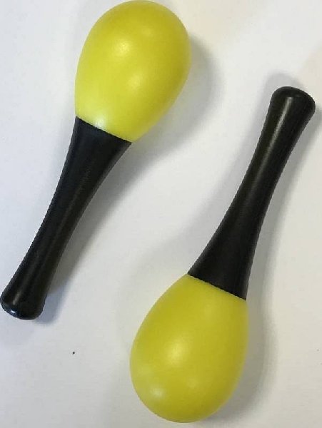 extreme dp14 coppia maracas in plastica colore giallo