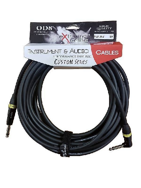 extreme pjj-006/10m-bk yw cavo audio jack per strumenti od8 serie custom per live & studio 10 metri anelli connettori gialli