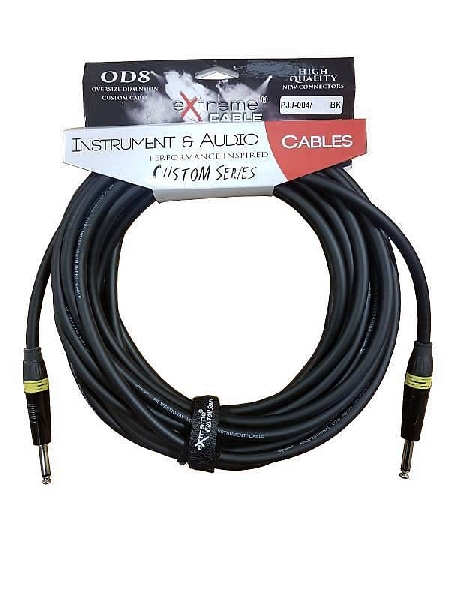 extreme pjj-004/10m-bk yw cavo audio jack per strumenti od8 serie custom per live & studio 10 metri anelli connettori gialli
