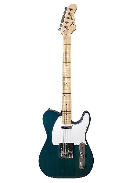 extreme etl-100 blue green chitarra elettrica 22 tasti blu verde
