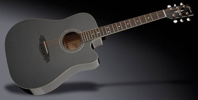 framus fd14 s bk ce dreadnought cutaway eq black high polish