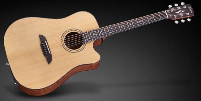 framus fd14 sv ce dreadnought cutaway eq natural vintage satin