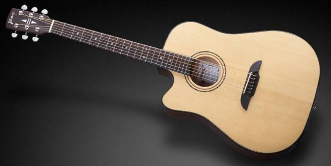 framus fd14 sv ce dreadnought cutaway eq natural vintage high polish mancina