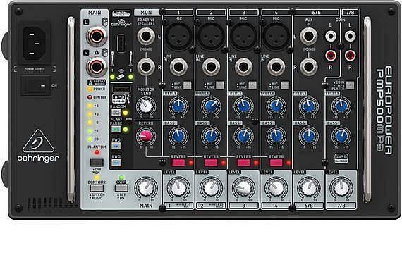 behringer pmp500mp3 - mixer amplificato 500 watt con lettore mp3