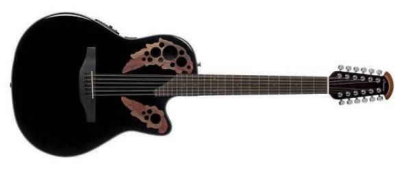 ovation ce 4412-5 celebrity elite cutaway 12-corde black