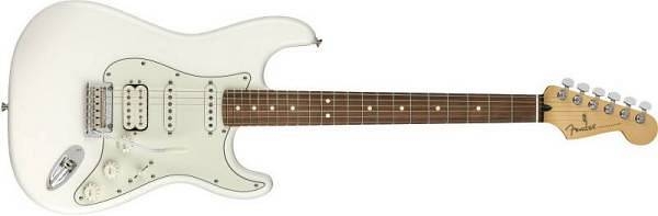 fender player stratocaster hss pau ferro polar white