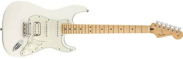 fender player stratocaster hss mn polar white