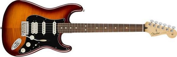 fender player stratocaster hss plus top pau ferro tobacco sunburst