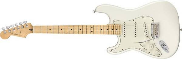 fender player stratocaster mn lh polar white