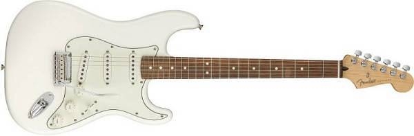 fender player stratocaster pau ferro polar white