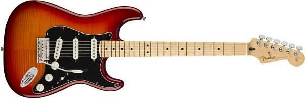 fender player stratocaster plus top mn aged cherry burst
