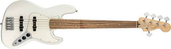 fender player jazz bass v pau ferro polar white