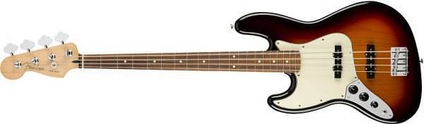 fender player jazz bass pau ferro lh 3c sunburst
