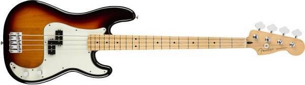 fender player precision bass mn 3c sunburst