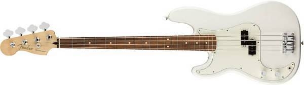 fender player precision bass pau ferro lh polar white