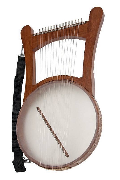 muses nevel harp 15 corde - arpa biblica arpa di re davide - in legno con custodia