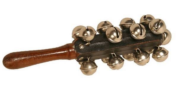 muses bell shaker con manico - sleight bells 17 campanelle - 24 cm