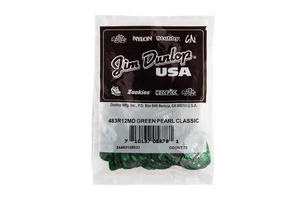 dunlop 483r#12 green perloid - medium