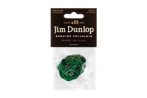 dunlop 483p#12 green pearloid - medium
