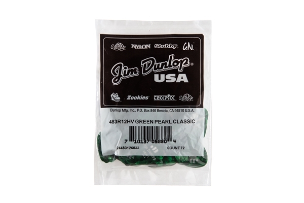 dunlop 483r#12 green perloid - heavy