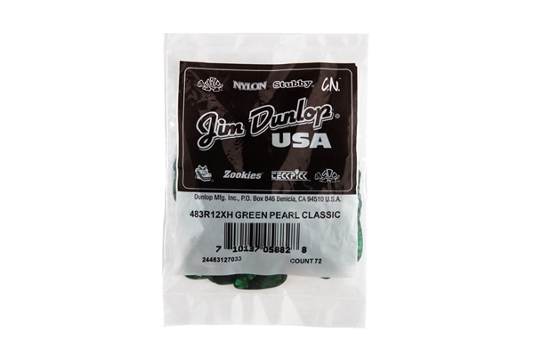 dunlop 483r#12 green perloid - x heavy