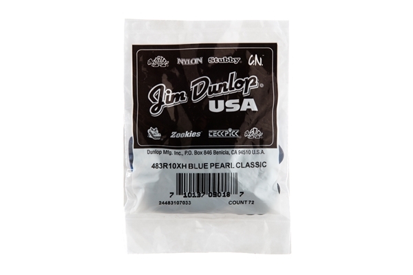 dunlop 483r#10 blue perloid - x heavy