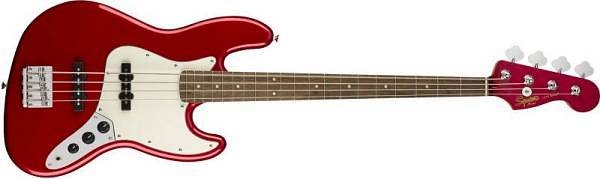 squier by fender contemporary jazz bass lrl dark metallic red