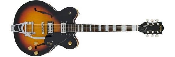 gretsch g2622t streamliner center block w/bigsby broad'tron pickups aged brooklin burst