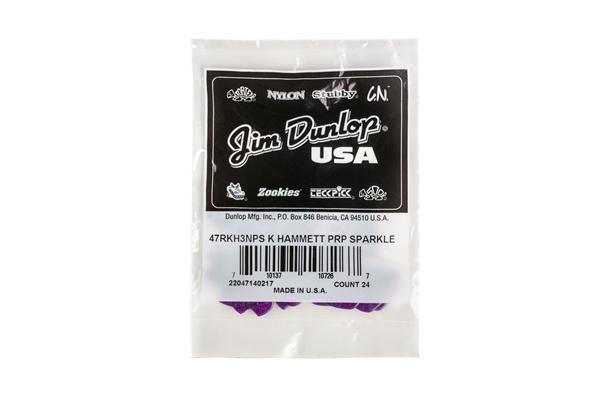 dunlop 47rkh3nps kirk hammett purple sparkle jazz iii bag/24