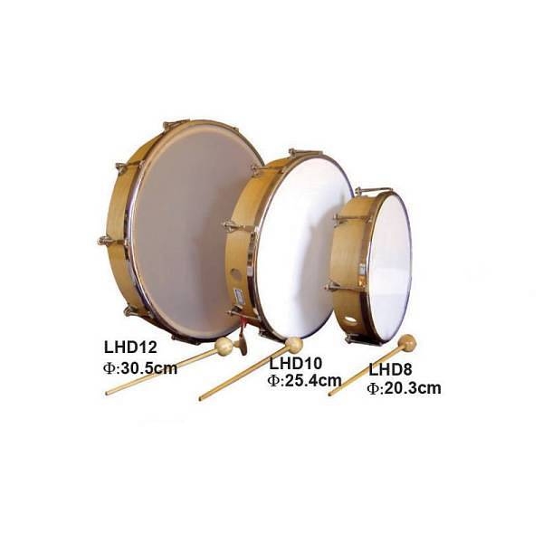 extreme lhd-10 tamburello in legno accordabile con tiranti in acciaio + battente