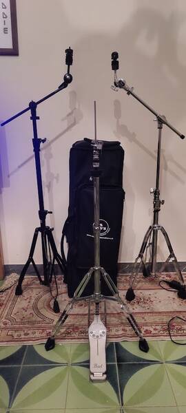 pearl hi hat aste mapex e pearl borsone stefy