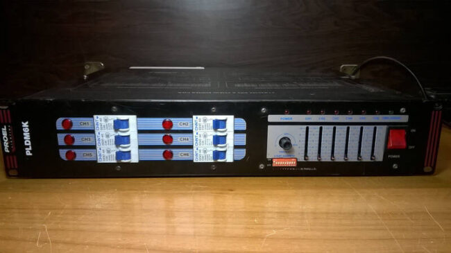 proel pldm6k dimmer dmx 6 canali rack 19 – perfettamente funzionante