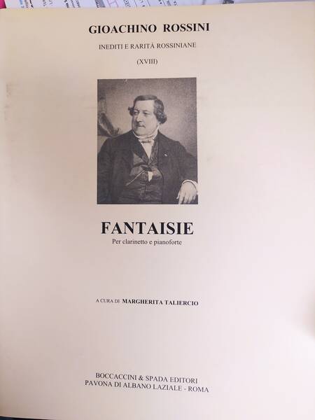 rossini fantaisie per clarinetto e pianoforte spartito nuovo