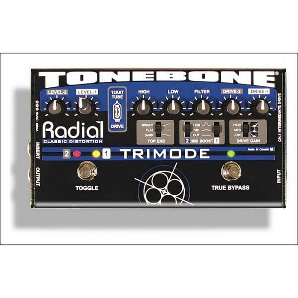 radial trimode pedale distorsione valvolare 2 canali pi true bypass