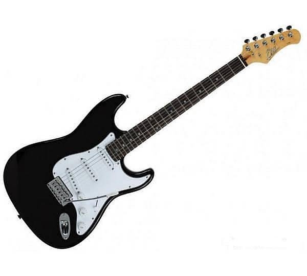 eko s 300v vintage black chitarra elettrica nera stile stratocaster