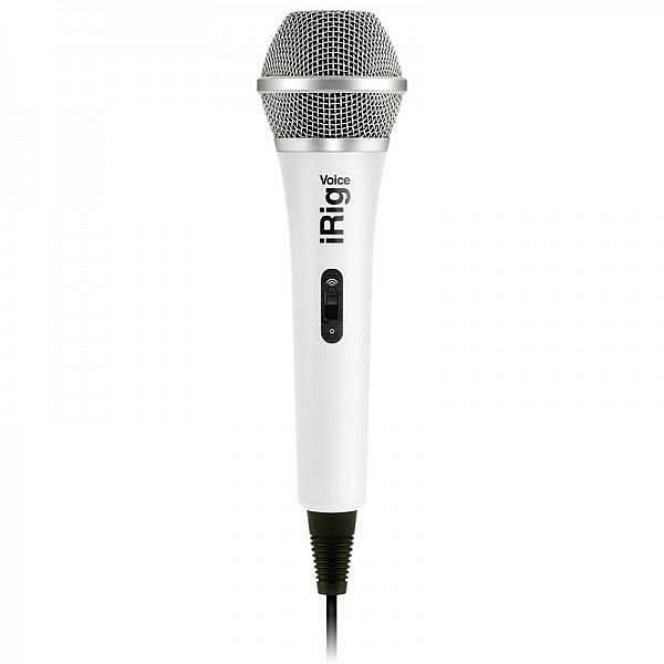 ik multimedia irig voice microfono palmare per sistemi android ios e mac bianco