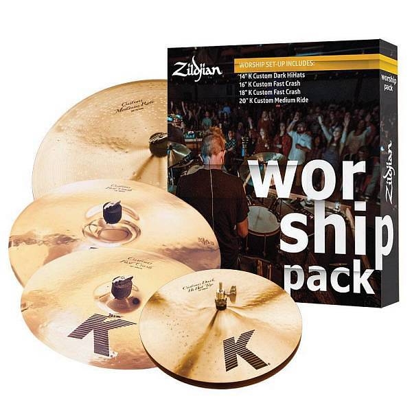 zildjian cartone 5 k custom worship kc0801w ride hi hat 2 crash