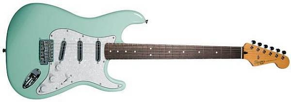 squier by fender vintage modified surf strat rw surf green