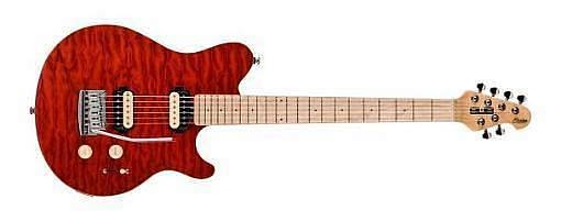 sterling by music man ax 3 trd transparent red