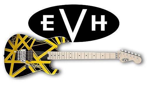 evh stripe series black wyellow stripes