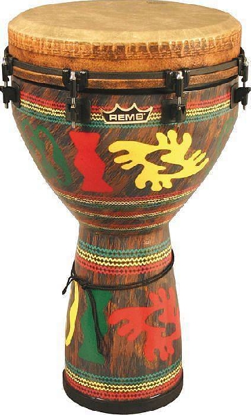 remo designer series djembe 14 leon mobley adinkra finish