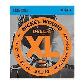 daddario exl 110 regular light 10 46 muta di corde per chitarra elettrica